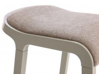 Bryanna backless high stool with upholstered or wooden seat matching the frame