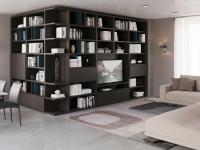 Wall unit with bookcase and TV unit