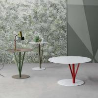 Kadou Coffee small living-room design table in three round sizes, suitable as an end table or coffee table. Available in a wide range of colours.