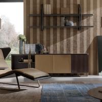 Apotema modern cupboard with leather panels | DIOTTI.COM