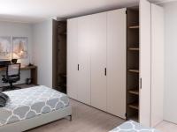 Driver Wide outlet matt lacquered wardrobe with folding doors, size 340.6 cm