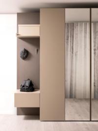 Wide 01 outlet wardrobe with reduced depth and plenty of space between hangers and storage units