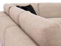 Detail of the rear part of Richmond sofa outlet, with modular seats