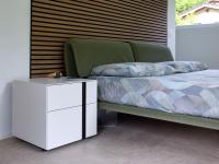 Baloo bed with folding headboard cushions, slim bed frame and transparent methacrylate feet - Customer photo