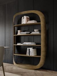 Odyssey designer metal wall-mounted bookcase for a sleek and modern living room