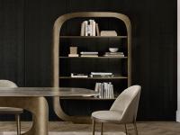 Odyssey wall-mounted designer metal bookcase to match the table from the same collection