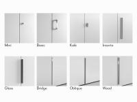 External handle openings available on Lounge Corner modules, both with hinged and folding doors