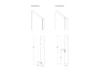 Lounge wardrobe column - Optional vertical LED bars on side panels and/or internal partitions