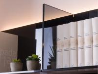 Replay 04 smoked glass wall shelves, ideal for bookcase use or for displaying small objects