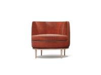 Charme single-colour armchair in the version with fixed four-foot base