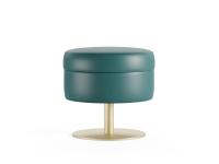 Charme pouf stool, also available as an optional extra to complement the armchair (with which it shares the swivel base)