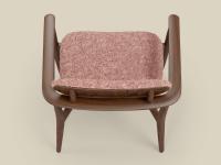 Victoria armchair with fabric cover and structure in Canaletto Walnut