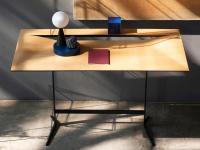 River modern living room desk - top in solid ash or Canaletto walnut