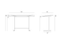 River desk - dimensions