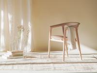 Sleek solid wood chair Ashina 