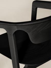 Ashina chair in black solid wood 