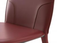 Detail of the rounded shapes and seams on the curved back of the Makalu chair