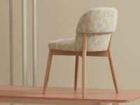 Modern chair upholstered in a distinctive patterned fabric