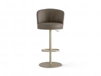 Piper high back swivel bar stool adjustable in height with the practical lever under the seat