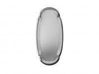 Henri mirrored crystal wall mirror with horizontal or vertical mounting options