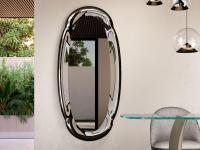 Henri mirrored crystal wall mirror in oval shaped version