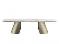 Akeyo shaped ceramic top table perfect to match the complements of the same collection