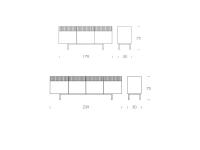 Cannetè sideboard - models and measurements