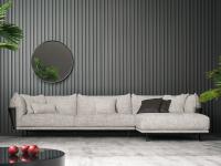 Blend Sofa von Bonaldo - Komposition aus Abschlusselement + Chaiselongue. Die umhüllenden Formen bieten ein sanftes Gefühl der Entspannung