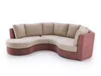 Composizione di divano Ravel formata da un terminale curvo e da un elemento laterale ad angolo