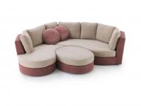Composizione di divano Ravel bicolore formata accostando i tre elementi disponibili a configuratore