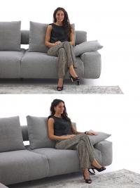 Sitzproportionen und Ergonomie des Sofas Shirley