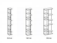 Diagramme der drei Lounge-Patchwork-Breiten - Die Maße geben den nutzbaren Raum zwischen den beiden Schließseiten an.