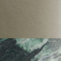 Gebürstetes, platinfarben lackiertes Metall mit unterem Ring aus Marmor Verde Alpi - +270,40 €