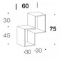 elemento C - a due vani cm h. 75 - +€ 64,33