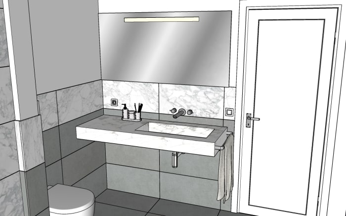 Progetto camera da letto con bagno e cabina armadio - BibLus