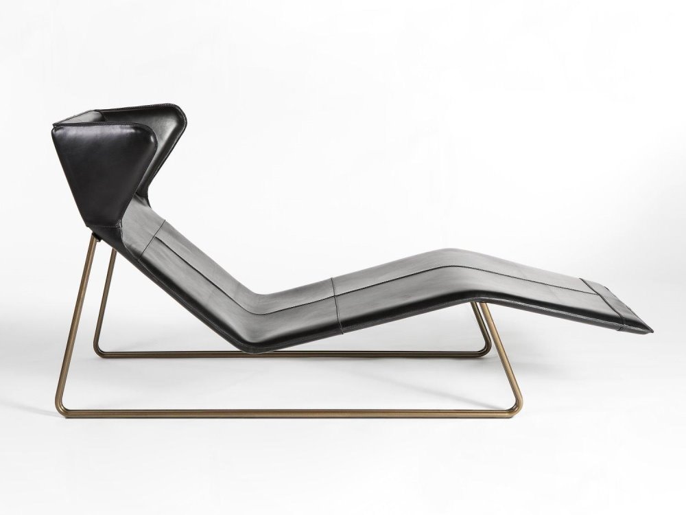 Chaise longue minimalista con poggiatesta | Romea