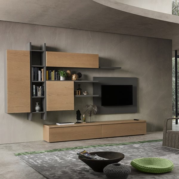 Pareti attrezzate per soggiorno e mobili TV moderni